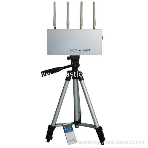 4 Antennas Remote Control Jammer For Custom , 1 - 15m Jamming Range